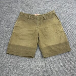 G&M Shorts Mens 32 Green 100% Cotton Rugged & Washed Out‎ Chino Casual Style